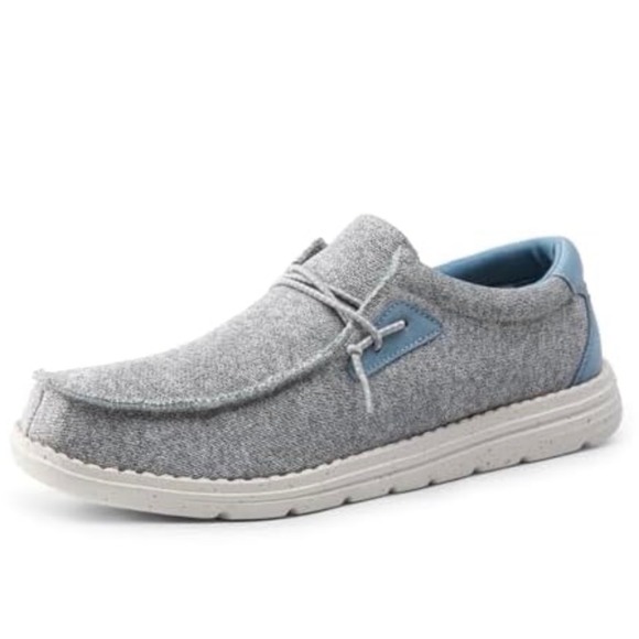 Bruno Marc Other - Bruno Marc Men Grey Blue Knit Slip On Casual Loafer Shoes Size 10.5 NEW